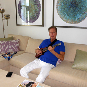 Greg with a Traveler Guitar.